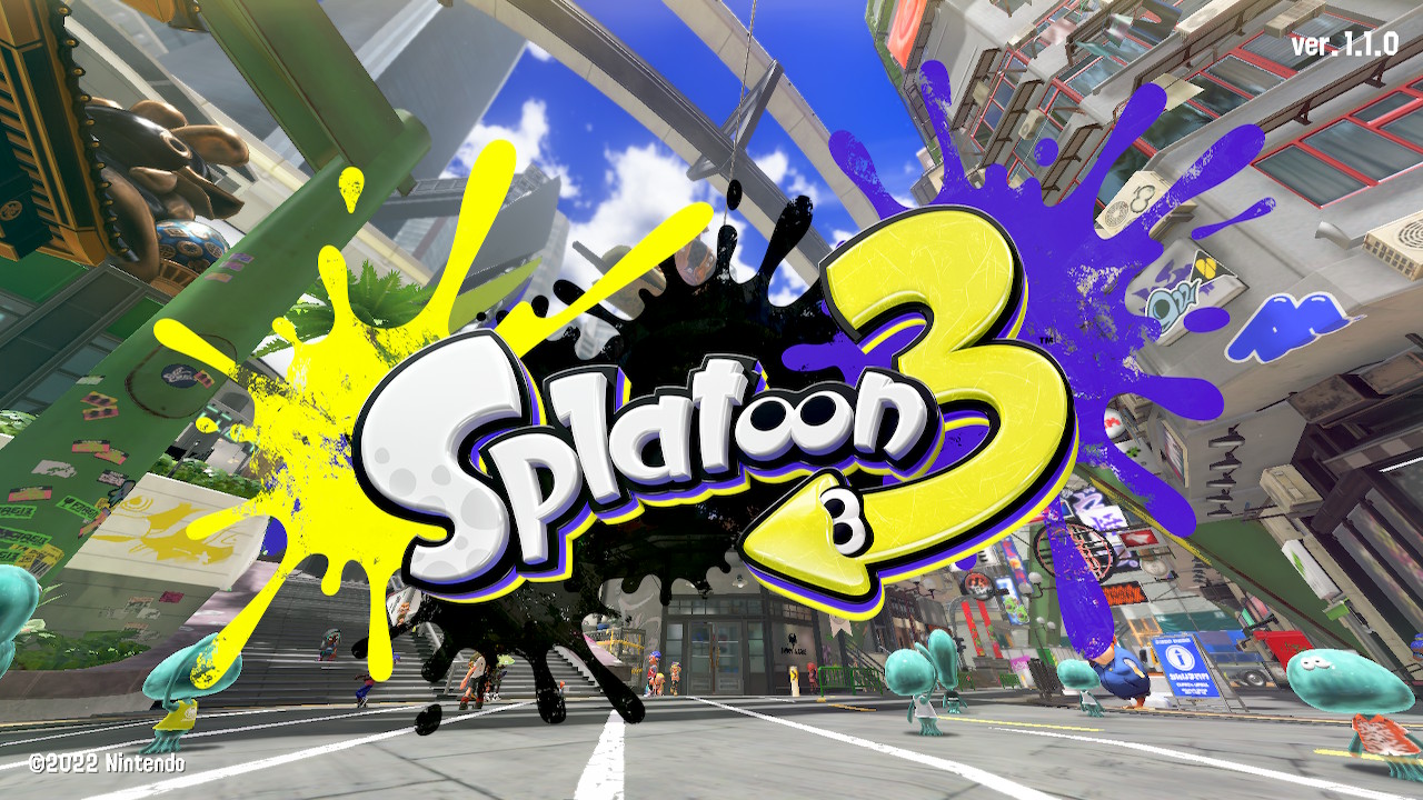 アイキャッチ用の、Splatoon3のタイトル画面。